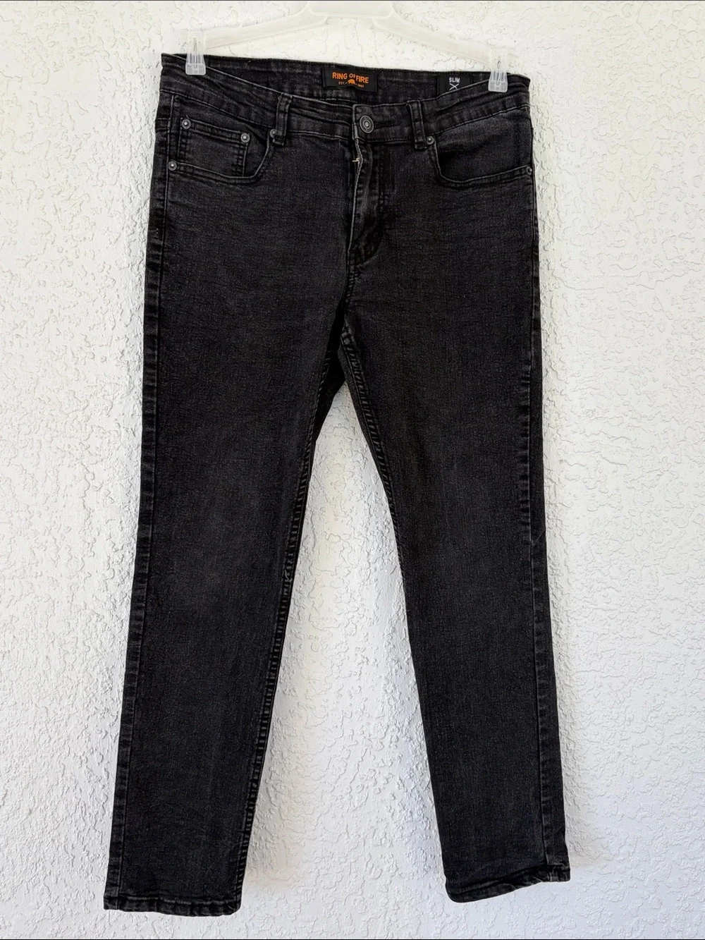 Ring of Fire Men's Charcoal Slim Jeans size 32x30